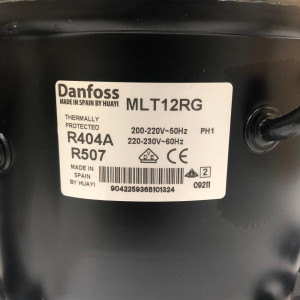 Danfoss MLT12RG 1/2HP R404a Compresor Fraccionario de Refrigeracion HMBP 220/1/50 230/1/60 (V/Ph/Hz) 123B2532