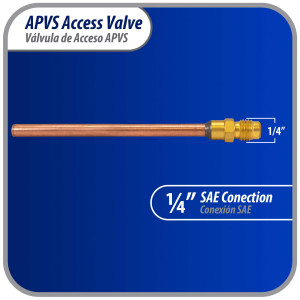 Appli Parts 10 Unidades Valvula de acceso de 1/4 SAE x 3/16 pulg OD x con vastago de cobre de 5cm de largo, con nucleo y tapa de laton con removedor de nucleo y empacadura APVS-143162K10 Appli Parts 10 Unidades Valvula de acceso de 1/4 SAE x 3/16 pulg OD x con vastago de cobre de 5cm de largo, con nucleo y tapa de laton con removedor de nucleo y empacadura APVS-143162K10