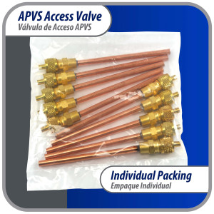 Appli Parts 10 Unidades Valvula de acceso de 1/4 SAE x 3/16 pulg OD x con vastago de cobre de 5cm de largo, con nucleo y tapa de laton con removedor de nucleo y empacadura APVS-143162K10 Appli Parts 10 Unidades Valvula de acceso de 1/4 SAE x 3/16 pulg OD x con vastago de cobre de 5cm de largo, con nucleo y tapa de laton con removedor de nucleo y empacadura APVS-143162K10