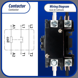 Contactor 1 Polo con Puente de 40 AMP 240 V bobina de repuesto para compresores de CA y aplicaciones electricas UL 476929 Appli Parts modelo APAC- 1S40240 Contactor 1 Polo con Puente de 40 AMP 240 V bobina de repuesto para compresores de CA y aplicaciones electricas UL 476929 Appli Parts modelo APAC- 1S40240