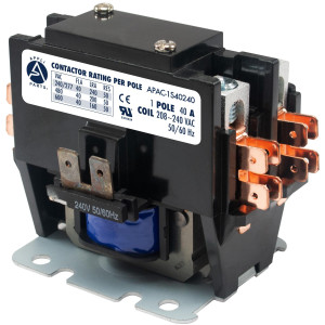 Contactor 1 Polo con Puente de 40 AMP 240 V bobina de repuesto para compresores de CA y aplicaciones electricas UL 476929 Appli Parts modelo APAC- 1S40240 Contactor 1 Polo con Puente de 40 AMP 240 V bobina de repuesto para compresores de CA y aplicaciones electricas UL 476929 Appli Parts modelo APAC- 1S40240