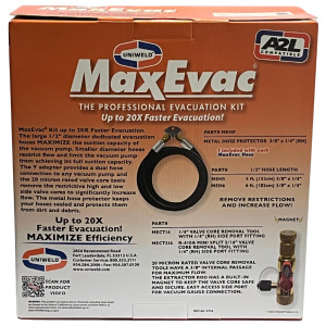 Maxevac Uniweld Pro Kit MEPK14
72 IN. (182cm) 1/2 MaxEvac Hose 3/8 recto. x 1/4 recto. Negra
Valve Core Tool Assy. (Side Port)
MaxEvac Hose Bracket
Conecor tipo Y 3/8 FF x 3/8 MF
MaxEvac Bolso Maxevac Uniweld Pro Kit MEPK14
72 IN. (182cm) 1/2 MaxEvac Hose 3/8 recto. x 1/4 recto. Negra
Valve Core Tool Assy. (Side Port)
MaxEvac Hose Bracket
Conecor tipo Y 3/8 FF x 3/8 MF
MaxEvac Bolso
