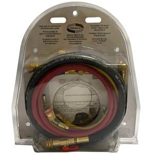 Uniweld Q4N85SMEZ Manometro Alumino 4 Valvulas R410a,R134a,R22, Mangueras 5 ft Soft Magic, EZ-Turn Anti-BlowBack
 Uniweld Q4N85SMEZ Manometro Alumino 4 Valvulas R410a,R134a,R22, Mangueras 5 ft Soft Magic, EZ-Turn Anti-BlowBack