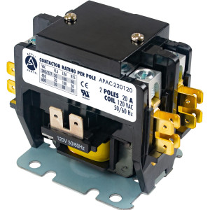 Contactor 2 Polos 20A 120V repuesto para compresores de CA y otras aplicaciones electricas Certificacion UL 476929 de Trabajo Pesado, Appli Parts modelo APAC-220120 Contactor 2 Polos 20A 120V repuesto para compresores de CA y otras aplicaciones electricas Certificacion UL 476929 de Trabajo Pesado, Appli Parts modelo APAC-220120