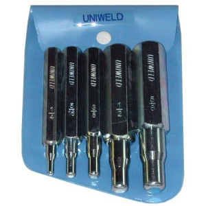 Uniweld 70005 Juego Expansores 1/4 - 5/16 - 3/8 - 1/2 - 5/8 pulg