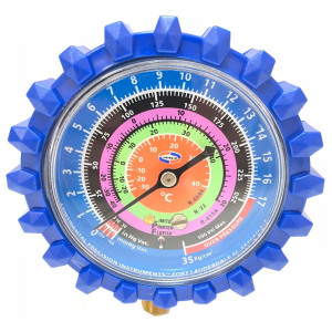 Uniweld G530LD-5 Esfera de Manometro Baja Azul R410/R22/R404 Centigrado, psi-Kg/cm2 Uniweld G530LD-5 Esfera de Manometro Baja Azul R410/R22/R404 Centigrado, psi-Kg/cm2