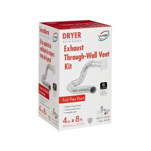 Lambro 1379W Kit Ducto secadora ventilacion 4 pulg x 8 pies