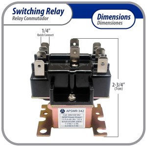 Appli Parts APSWR-342 Rele de conmutacion 90-342, uso general, DPDT, Doble Polo, Doble Tiro, bobina de 208/240V, CA, aplicacion HVAC y otras instalaciones electricas generales. Remplaza APSR-342