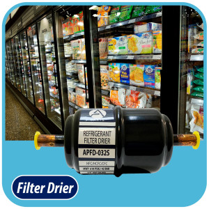 Appli Parts APFD-032S Filtro Secador 1/4 pulg para linea Liquido para Sistemas de Refrigeracion y aire acondicionado 032S ODF Soldable Universal Unidireccional 102mm Largo 25mm Ancho

