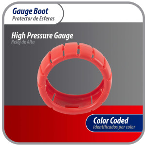 Appli Parts APMG-GBR Protector Rojo 2.5 pulg para Esferas de Manometro Alta presion, para Manom de Refrigeracion y Aire Acondicionado