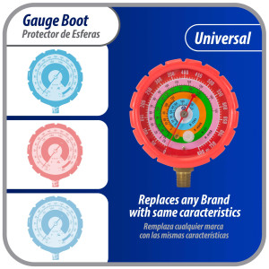 Appli Parts APMG-GBR Protector Rojo 2.5 pulg para Esferas de Manometro Alta presion, para Manom de Refrigeracion y Aire Acondicionado