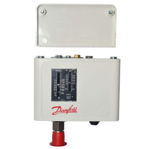 Danfoss 060-117191 Presostato KP5 de Alta para Sistemas de Refrigeracion con Reset Automatico, Diferencial Max 87 psi y conexion para 1/4 Flare 060-117166