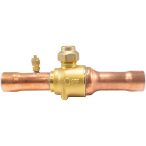 Appli Parts APBV-138 Valvula de Cierre 1-3/8 pulg tipo Bola de conexion soldable con puerto de servicio SAE de 1/4 de pulg presion maxima de trabajo 610 psi temperaturas de -30 C a 120 C longitud total 256 mm Appli Parts APBV-138 Valvula de Cierre 1-3/8 pulg tipo Bola de conexion soldable con puerto de servicio SAE de 1/4 de pulg presion maxima de trabajo 610 psi temperaturas de -30 C a 120 C longitud total 256 mm