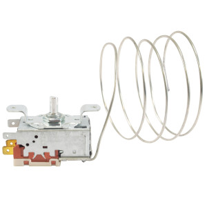 Appli Parts APRT-1126 Termostato de refrigeracion para neveras, congeladores, exhibidores frios SPST Entrada fria -17.5 C Corte frio -24 C Corte Caliente -10 C Capilar 1200 mm, remplaza K50P-1126