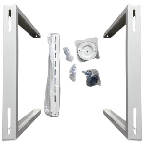 Appli Parts APAB-4440 Soporte de Montaje en Piso para Mini Split. Soporta 200 kg, Compatible desde 9000 a 60000 BTU, Incluye Gomas Antivibracion y Kit Completo de Instalacion. Extensible 56 a 100 cm
