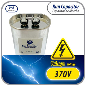 Appli Parts Condensador Capacitor de Marcha 70 Mfd uF (microfaradios) 370VAC CBB65 Universal Aire acondicionado y otras aplicaciones Ovalado UL E476928 cm Alto cm Ancho CON-70-370