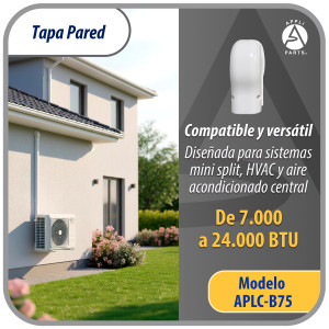 Appli Parts APLC-B75 Cobertor Pared Lineas de Aire Acondicionado Tapa 75mm