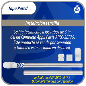 Appli Parts APLC-B75 Cobertor Pared Lineas de Aire Acondicionado Tapa 75mm