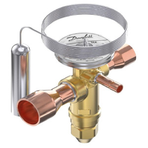 Danfoss 067N3158 13TR Valvula de Expansion Termostatica, TGE, R410A, 5/8x1 1/8 pulg Soldable, ODF, 1/4 pulg Ecualizacion Externa, Bi-flow, -40 a 10 C, remplaza 067N3178