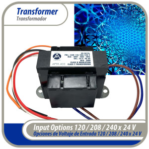Appli Parts APTR-403 Transformador de 120/208/240 V a 24 V, 40 Va, 50/60 Hz, con Base Simple, Aislamiento Clase B, Transformador Clase 2, remplaza 40301F Appli Parts APTR-403 Transformador de 120/208/240 V a 24 V, 40 Va, 50/60 Hz, con Base Simple, Aislamiento Clase B, Transformador Clase 2, remplaza 40301F