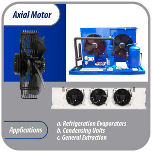 Appli Parts AXF-600-4 Extractor Axial 600 mm (23-5/8 pulg) 220-440 V, 3 ph, 60 Hz, AXF-600-4 830 W, 1550 rpm, Rango Temperatura -30 C a 60 C, incluye aspa y base tipo jaula