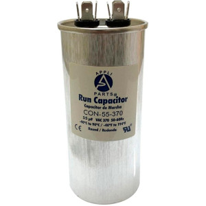 Appli Parts Condensador Capacitor de Marcha 55 Mfd uF (microfaradios) 370VAC CBB65 Universal Aire acondicionado y otras aplicaciones Redondo UL E476928 12cm Alto 5.1cm Ancho CON-55-370-R Appli Parts Condensador Capacitor de Marcha 55 Mfd uF (microfaradios) 370VAC CBB65 Universal Aire acondicionado y otras aplicaciones Redondo UL E476928 12cm Alto 5.1cm Ancho CON-55-370-R