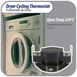 Appli Parts APDT-L250 Termico Secadora L-250-40F, limite alto Abre a 250 F, sensor interruptor de limite o termostato de 2 terminales, reemplazo para WH4X584 APDT-L250 Reemplaza 2934, 80000, 279052 286473, 298260, 299617, 339357, 339502 y otros Appli Parts APDT-L250 Termico Secadora L-250-40F, limite alto Abre a 250 F, sensor interruptor de limite o termostato de 2 terminales, reemplazo para WH4X584 APDT-L250 Reemplaza 2934, 80000, 279052 286473, 298260, 299617, 339357, 339502 y otros
