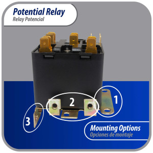 Appli Parts APPR-069 Relay Potencial 069, Voltaje de Bobina 332 V, Recogida Minima 180 V, Recogida Maxima 193 V, Caida Maxima 105 V, 50/60Hz Remplazo universal para unidades de refrigeracion y aire acondicionado