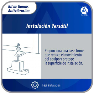 Appli Parts APAB-AFR2 Kit Almohadillas de Goma para montaje de Unidad Condensadora, Kit que incluye 4 unidades  106x54x35 Soporta hasta 300 Kg
