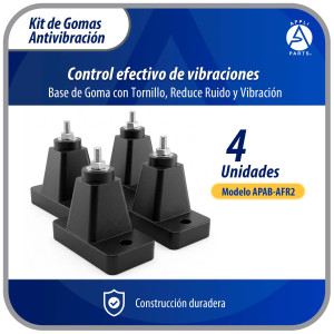 Appli Parts APAB-AFR2 Kit Almohadillas de Goma para montaje de Unidad Condensadora, Kit que incluye 4 unidades  106x54x35 Soporta hasta 300 Kg
