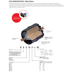 Danfoss 023Z0249 Filtro Secador Dml303 3/8" Flare  Danfoss 023Z0249 Filtro Secador Dml303 3/8" Flare