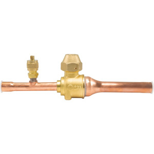 Appli Parts APBV-038 Valvula de Cierre 3/8 pulg tipo Bola de conexion soldable con puerto de servicio SAE de 1/4 de pulg presion maxima de trabajo 610 psi temperaturas de -30 C a 120 C longitud total 165 mm Appli Parts APBV-038 Valvula de Cierre 3/8 pulg tipo Bola de conexion soldable con puerto de servicio SAE de 1/4 de pulg presion maxima de trabajo 610 psi temperaturas de -30 C a 120 C longitud total 165 mm