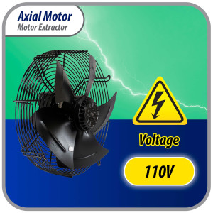 Appli Parts AXF-200-1 Extractor Axial 200 mm (7-7/8 pulg) 110V, 1 ph, 60 Hz, 40 W, 1600 rpm, Rango Temperatura -30 C a 60 C, incluye aspa y base tipo jaula