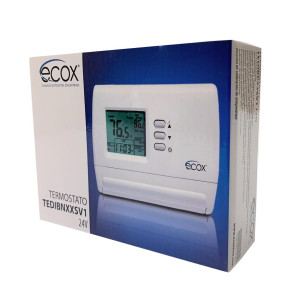 Termostato Ecox Digital, No Programable, 1 Etapa, 24v TEDIBNXXSV1