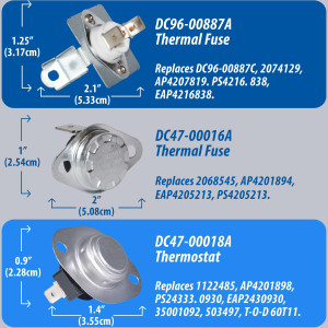 DC47-00019A Appli Parts Kit Resistencia Secadora DC47-00019AKAP 
Incluye: DC47-00019AAP Resistencia, DC47-00018AAP Termostato, DC96-00887AAP Fusible, DC47-00016AAP Fusible DC47-00019A Appli Parts Kit Resistencia Secadora DC47-00019AKAP 
Incluye: DC47-00019AAP Resistencia, DC47-00018AAP Termostato, DC96-00887AAP Fusible, DC47-00016AAP Fusible