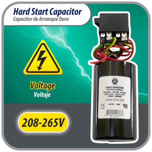 Appli Parts Start kit para aire acondicionado incluye Capacitor de arranque 270-327mfd 330V y relay potencial para equipos 4-5 Ton aire acondicionado compresores scroll y reciprocantes 208-265 Volts 1 Ph APHS-3 Appli Parts Start kit para aire acondicionado incluye Capacitor de arranque 270-327mfd 330V y relay potencial para equipos 4-5 Ton aire acondicionado compresores scroll y reciprocantes 208-265 Volts 1 Ph APHS-3