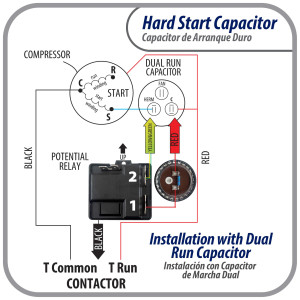 Appli Parts Start kit para aire acondicionado incluye Capacitor de arranque 270-327mfd 330V y relay potencial para equipos 4-5 Ton aire acondicionado compresores scroll y reciprocantes 208-265 Volts 1 Ph APHS-3 Appli Parts Start kit para aire acondicionado incluye Capacitor de arranque 270-327mfd 330V y relay potencial para equipos 4-5 Ton aire acondicionado compresores scroll y reciprocantes 208-265 Volts 1 Ph APHS-3