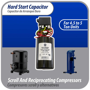 Appli Parts Start kit para aire acondicionado incluye Capacitor de arranque 270-327mfd 330V y relay potencial para equipos 4-5 Ton aire acondicionado compresores scroll y reciprocantes 208-265 Volts 1 Ph APHS-3 Appli Parts Start kit para aire acondicionado incluye Capacitor de arranque 270-327mfd 330V y relay potencial para equipos 4-5 Ton aire acondicionado compresores scroll y reciprocantes 208-265 Volts 1 Ph APHS-3