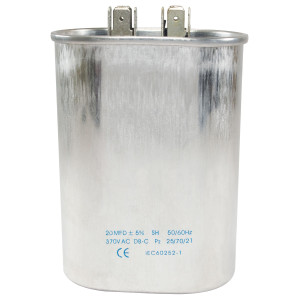 Appli Parts Condensador Capacitor de Marcha 20 Mfd uF (microfaradios) 370VAC CBB65 Universal Aire acondicionado y otras aplicaciones Ovalado UL E476928 CON-20-370