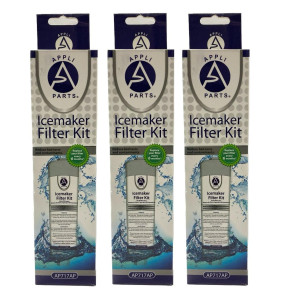 Appli Parts AP717AP Filtro de Agua para refrigeradora tipo GE General Electric en linea, ideal para fabricadores de hielo y dispensadores de agua 3 Pack Appli Parts AP717AP Filtro de Agua para refrigeradora tipo GE General Electric en linea, ideal para fabricadores de hielo y dispensadores de agua 3 Pack