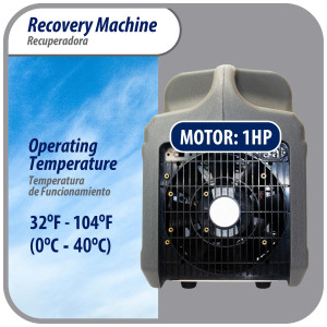 Appli Parts APRRM-11 Maquina recuperadora de refrigerante 1 Hp, 110 V, 60Hz, portable funciona con multiples refrigerantes, incluye filtro secador y manguera Appli Parts APRRM-11 Maquina recuperadora de refrigerante 1 Hp, 110 V, 60Hz, portable funciona con multiples refrigerantes, incluye filtro secador y manguera