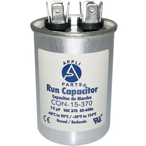 Appli Parts Condensador Capacitor de Marcha 15 Mfd uF (microfaradios) 370VAC CBB65 Universal Aire acondicionado y otras aplicaciones Redondo UL E476928 cm Alto cm Ancho CON-15-370-R Appli Parts Condensador Capacitor de Marcha 15 Mfd uF (microfaradios) 370VAC CBB65 Universal Aire acondicionado y otras aplicaciones Redondo UL E476928 cm Alto cm Ancho CON-15-370-R