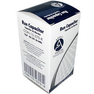 Appli Parts Condensador Capacitor de Marcha 15 Mfd uF (microfaradios) 370VAC CBB65 Universal Aire acondicionado y otras aplicaciones Redondo UL E476928 cm Alto cm Ancho CON-15-370-R