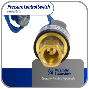 Appli Parts APPS-80130 Valvula Presostato R410 Baja, Abre 80 psi, Cierra 130 psi, 1 m Cable, SPST, 1/4 SAE Hembra, Reset Automatico, remplazo Universal para Aire Acondicionado Appli Parts APPS-80130 Valvula Presostato R410 Baja, Abre 80 psi, Cierra 130 psi, 1 m Cable, SPST, 1/4 SAE Hembra, Reset Automatico, remplazo Universal para Aire Acondicionado