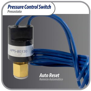 Appli Parts APPS-80130 Valvula Presostato R410 Baja, Abre 80 psi, Cierra 130 psi, 1 m Cable, SPST, 1/4 SAE Hembra, Reset Automatico, remplazo Universal para Aire Acondicionado Appli Parts APPS-80130 Valvula Presostato R410 Baja, Abre 80 psi, Cierra 130 psi, 1 m Cable, SPST, 1/4 SAE Hembra, Reset Automatico, remplazo Universal para Aire Acondicionado