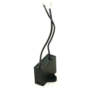 Appli Parts CAP-2.5-250-2C Condensador Capacitor de ventilador 2.5 mfd (microfaradios) uf 250VAC con 2 cables compatible con cualquier marca de igual capacitancia 3.7cm Ancho 1.5cm Prof. 2.6cm Alto