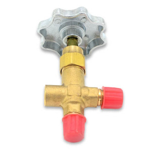 Appli Parts APMG-1B Valvula para Juego Manometro Sencillo con conexion de 1/4 pulg para refrigeracion y aire acondicionado Presion alta o baja
