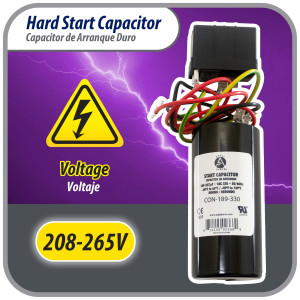 Appli Parts Start kit para aire acondicionado incluye Capacitor de arranque 189-227mfd 330V y relay potencial para equipos 3.5-4.5 Ton aire acondicionado compresores scroll y reciprocantes 208-265 Volts 1 Ph APHS-2 Appli Parts Start kit para aire acondicionado incluye Capacitor de arranque 189-227mfd 330V y relay potencial para equipos 3.5-4.5 Ton aire acondicionado compresores scroll y reciprocantes 208-265 Volts 1 Ph APHS-2