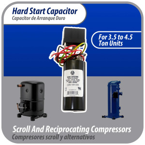 Appli Parts Start kit para aire acondicionado incluye Capacitor de arranque 189-227mfd 330V y relay potencial para equipos 3.5-4.5 Ton aire acondicionado compresores scroll y reciprocantes 208-265 Volts 1 Ph APHS-2 Appli Parts Start kit para aire acondicionado incluye Capacitor de arranque 189-227mfd 330V y relay potencial para equipos 3.5-4.5 Ton aire acondicionado compresores scroll y reciprocantes 208-265 Volts 1 Ph APHS-2