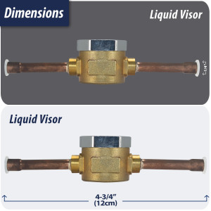 Appli Parts APSG-14S Visor de Liquido 1/4 pulg Indicador de Humedad con conexiones Soldable con cuerpo extraible para Sistemas de Refrigeracion y Aire Acondicionado compatible con refrigerantes CFC, HCFC, HFC